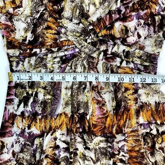 Daisy Fuentes Petite Small Dress - Multi-Color V-Neck Casual Work - Picture 7 of 10